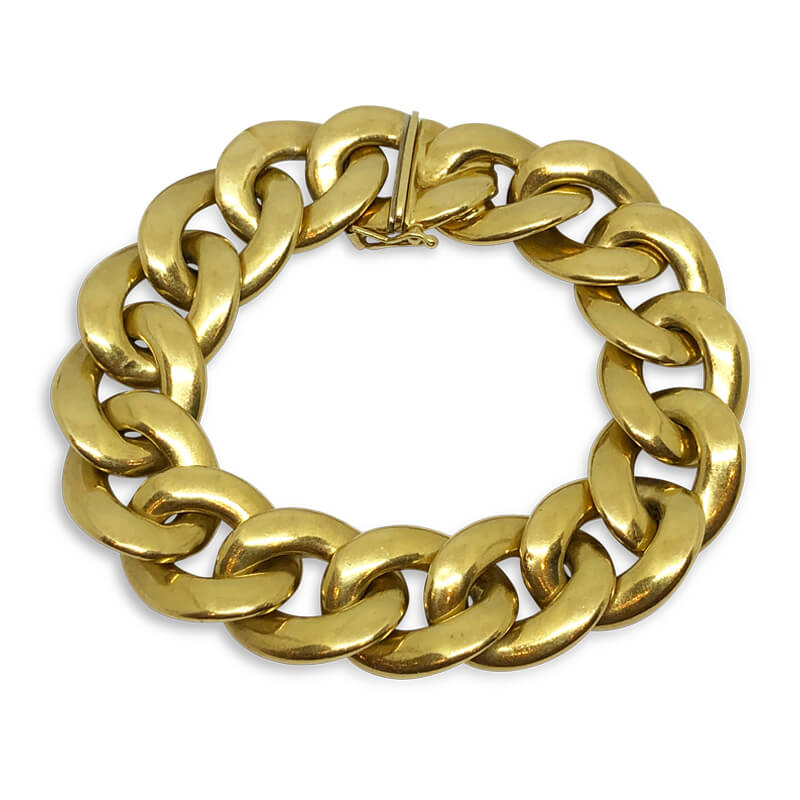 Wide Curb Link Bracelet- Estate