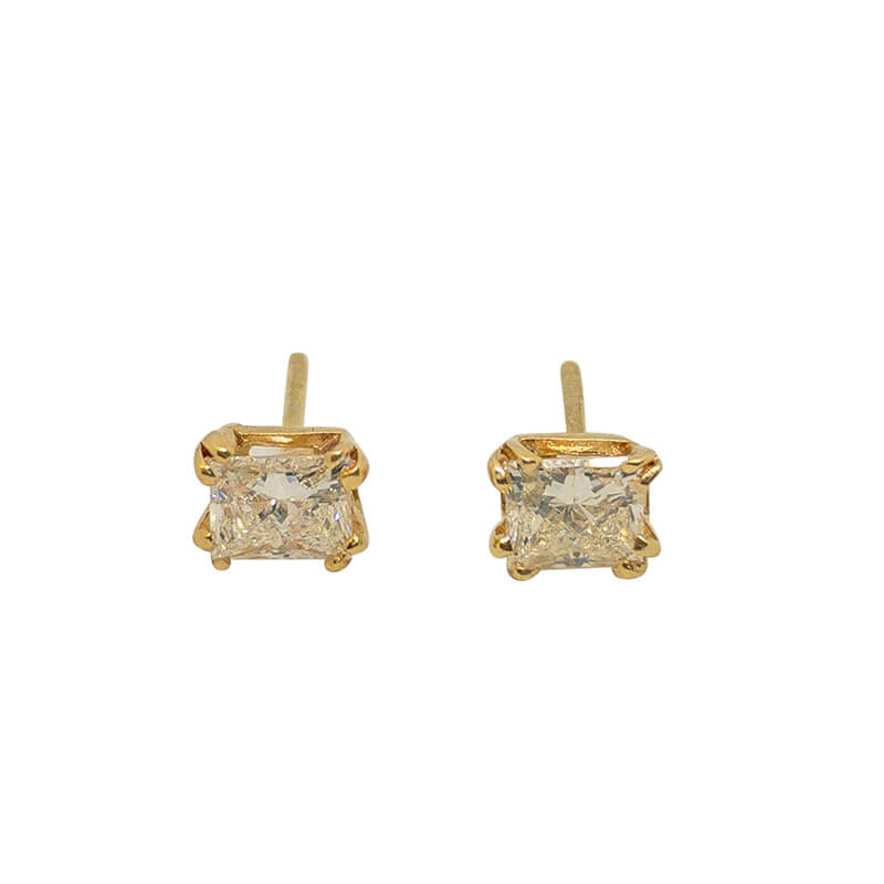 .90ct. Princess Cut Studs