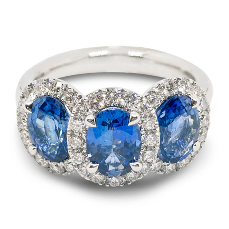 2.91ct. 3 Sapphire Ring
