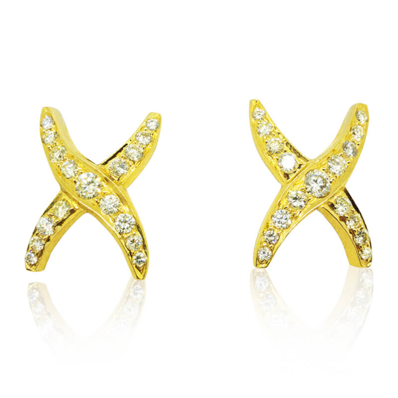 Diamond X Earrings