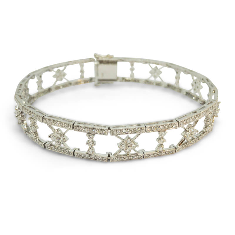 2.75ctw. Wide Diamond Bracelet